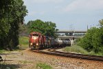 CP 5975 and train 642 snake through the Grand Avenue S-curve